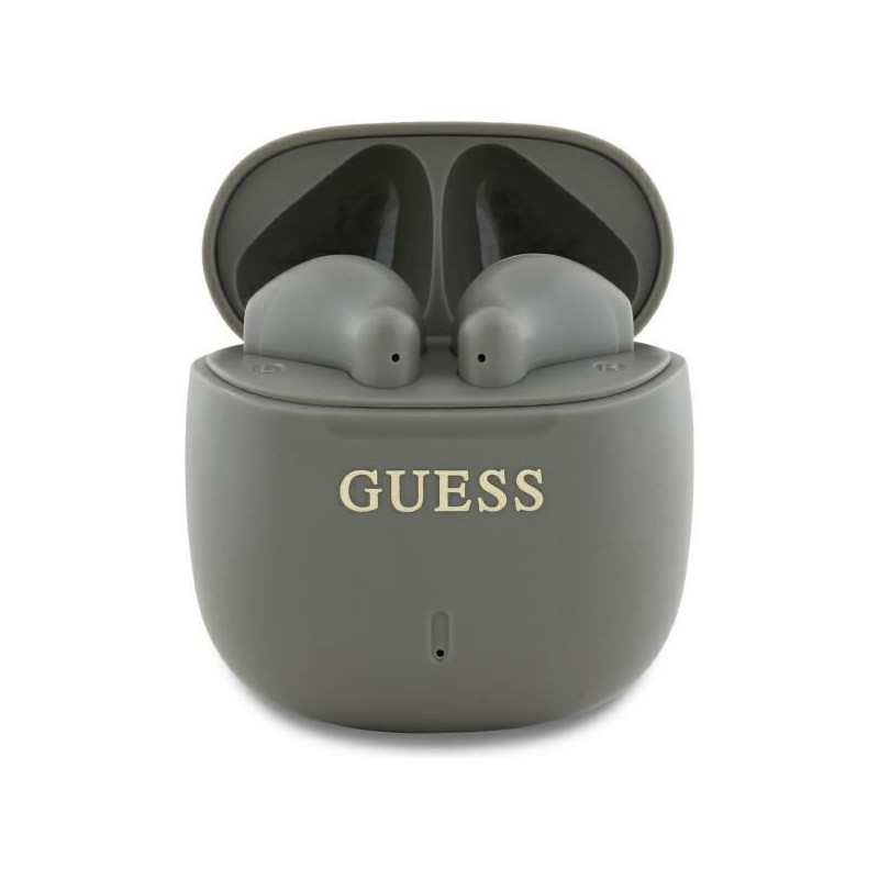 „Guess“ belaidės ausinės GUTWSJ14ESGE TWS + pilkos, rusvos, spausdinto klasikinio logotipo