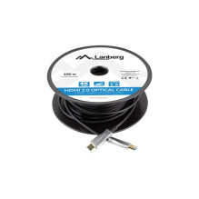 Lanberg CA-HDMI-20FB-1000-BK optical cable HDMI M / M 100m v2.0 4K AOC