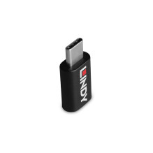 USB Adapteris - LINDY USB 3.2 Type C į C M / F Adapteris, 100W Duomenų Blokatorius, Juodas USB Adapteris - LINDY USB 3.2 Type C į C M / F Adapteris, 100W Duomenų Blokatorius, Juodas