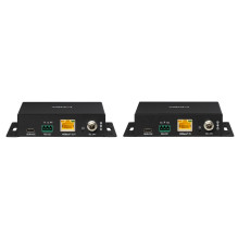 HDBaseT Siųstuvas - Lindy 100m Cat.6A Type C 4K60 Vaizdo Duomenų HDBaseT 3.0 Išplėtiklis 100W Juodas
