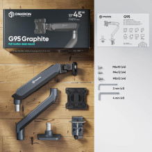 MONITOR ACC DESK MOUNT / 17-45" GRAPHITE G95-G ONKRON