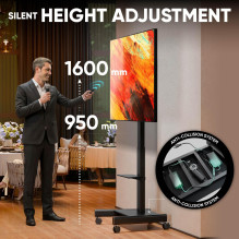 TV SET ACC MOBILE STAND / 43-75" / BLACK TS1552E-B ONKRON TV SET ACC MOBILE STAND / 43-75" / BLACK TS1552E-B ONKRON