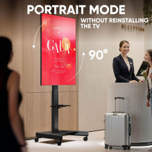 TV SET ACC MOBILE STAND / 43-75" / BLACK TS1552E-B ONKRON TV SET ACC MOBILE STAND / 43-75" / BLACK TS1552E-B ONKRON