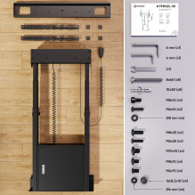 TV SET ACC FLOOR STAND / 55-100 / BLACK FPRO2L-30-B ONKRON
