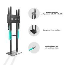 TV SET ACC MOBILE STAND / 55-100 / BLACK FPRO2L-20-B ONKRON TV SET ACC MOBILE STAND / 55-100 / BLACK FPRO2L-20-B ONKRON