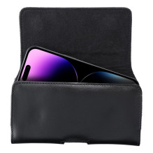 ROYAL universal horizontal leather belt holster size L for IPHONE 12 / 12 PRO / 13 / 13 PRO / 14 / 14 PRO / SAMSUNG S10 ROYAL universal horizontal leather belt holster size L for IPHONE 12 / 12 PRO / 13 / 13 PRO / 14 / 14 PRO / SAMSUNG S10