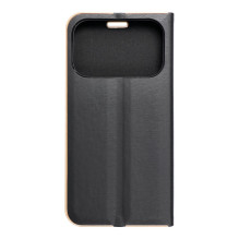 Atverčiamas dėklas, skirtas iPhone 17 PRO Luna Book, auksinės spalvos, juodas Atverčiamas dėklas, skirtas iPhone 17 PRO Luna Book, auksinės spalvos, juodas