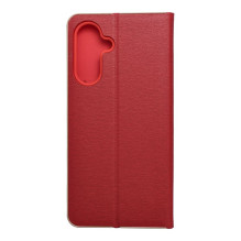 Atverčiamas dėklas, skirtas Samsung A17 Luna Book, auksinės spalvos, raudonas