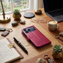 MEZZO Book case for IPHONE 17 PRO MAX cats red