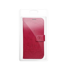 MEZZO knygų dėklas, skirtas IPHONE 17 PRO MAX, katės formos, raudonas MEZZO knygų dėklas, skirtas IPHONE 17 PRO MAX, katės formos, raudonas