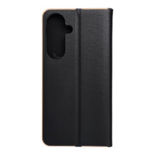 Atverčiamas dėklas, skirtas „Samsung S26 PLUS Luna Book“, auksinis, juodas Atverčiamas dėklas, skirtas „Samsung S26 PLUS Luna Book“, auksinis, juodas