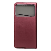 Atverčiamas dėklas, skirtas „Samsung S26 EDGE Smart Magneto“, bordo spalvos
