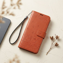MEZZO Book case for IPHONE 17 cats brown MEZZO Book case for IPHONE 17 cats brown