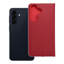 Atverčiamas dėklas, skirtas „Samsung A57 5G Luna Book“, anglies pluošto, raudonas Atverčiamas dėklas, skirtas „Samsung A57 5G Luna Book“, anglies pluošto, raudonas