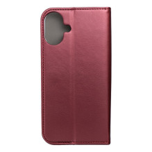 Flip case for iPhone 16 PLUS Smart Magneto burgundy Flip case for iPhone 16 PLUS Smart Magneto burgundy