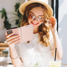 MEZZO dėklas, skirtas XIAOMI Redmi Note 10 / 10S, mandala, rožinio aukso spalvos MEZZO dėklas, skirtas XIAOMI Redmi Note 10 / 10S, mandala, rožinio aukso spalvos