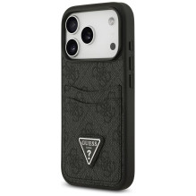 GUESS dėklas, skirtas IPHONE 17 Pro GUHCP17LP4TPK (4G dvigubos kortelės trikampis), juodas