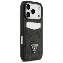 GUESS dėklas, skirtas IPHONE 17 Pro GUHCP17LP4TPK (4G dvigubos kortelės trikampis), juodas