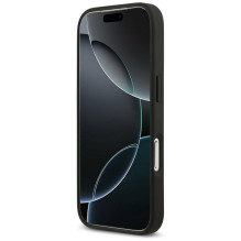 GUESS dėklas, skirtas IPHONE 17 Pro GUHCP17LP4TPK (4G dvigubos kortelės trikampis), juodas