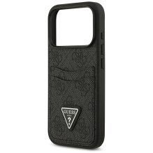 GUESS dėklas, skirtas IPHONE 17 Pro GUHCP17LP4TPK (4G dvigubos kortelės trikampis), juodas
