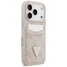 GUESS case for IPHONE 17 Pro GUHCP17LP4TPP (4G Double Card Triangle) pink GUESS case for IPHONE 17 Pro GUHCP17LP4TPP (4G Double Card Triangle) pink