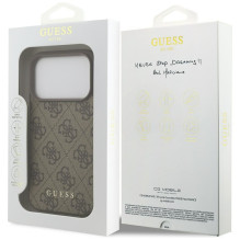 GUESS case for IPHONE 17 Pro GUHCP17LG4GFBR (PU 4G Classic) brown