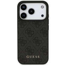 GUESS dėklas, skirtas IPHONE 17 Pro GUHCP17LG4GFGR (PU 4G Classic), juodas