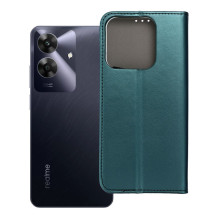 Realme NOTE 60 Smart Magneto atverčiamas dėklas, tamsiai žalias