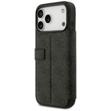 GUESS dėklas, skirtas IPHONE 17 Pro Max GUBKP17X4GMGGR (PU 4G metalinis logotipas), juodas