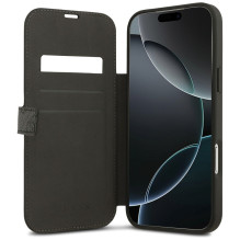 GUESS dėklas, skirtas IPHONE 17 Pro Max GUBKP17X4GMGGR (PU 4G metalinis logotipas), juodas