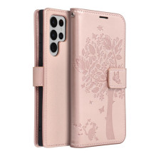 MEZZO Book case for SAMSUNG S22 Ultra tree rose gold MEZZO Book case for SAMSUNG S22 Ultra tree rose gold