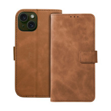 iPhone 15 Tender Book atverčiamas dėklas, rudas