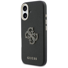 GUESS dėklas, skirtas IPHONE 17 GUHCP17S5PS4RGGK (PU FW Resin Logo) juodas