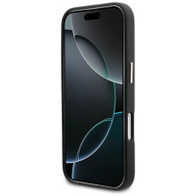 GUESS dėklas, skirtas IPHONE 17 GUHCP17S5PS4RGGK (PU FW Resin Logo) juodas