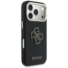 GUESS dėklas, skirtas IPHONE 17 Pro GUHCP17L5PS4RGGK (PU FW Resin Logo) juodas