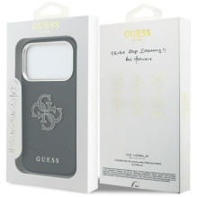 GUESS dėklas, skirtas IPHONE 17 Pro GUHCP17L5PS4RGGK (PU FW Resin Logo) juodas