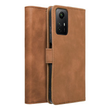 Atverčiamas dėklas, skirtas „Xiaomi Redmi NOTE 12S Tender Book“, rudas