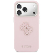 GUESS case for IPHONE 17 Pro GUHCP17L5PS4RGGP (PU FW Resin Logo) pink