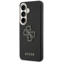 GUESS dėklas, skirtas SAMSUNG S26 GUHCS26S5PS4RGGK (grūduotas didelis 4G metalinis logotipas), juodas