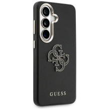 GUESS dėklas, skirtas SAMSUNG S26 GUHCS26S5PS4RGGK (grūduotas didelis 4G metalinis logotipas), juodas
