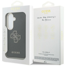 GUESS dėklas, skirtas SAMSUNG S26 GUHCS26S5PS4RGGK (grūduotas didelis 4G metalinis logotipas), juodas