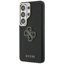 GUESS dėklas, skirtas SAMSUNG S26 Ultra GUHCS26L5PS4RGGK (grūduotas didelis 4G metalinis logotipas), juodas