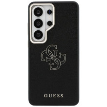 GUESS dėklas, skirtas SAMSUNG S26 Ultra GUHCS26L5PS4RGGK (grūduotas didelis 4G metalinis logotipas), juodas
