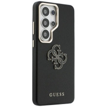 GUESS dėklas, skirtas SAMSUNG S26 Ultra GUHCS26L5PS4RGGK (grūduotas didelis 4G metalinis logotipas), juodas