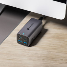 Desktop charger Forcell F-Energy GaN III 2 x USB C + 2 x USB A QC4.0 PD 5A 100W VT-49 gray Desktop charger Forcell F-Energy GaN III 2 x USB C + 2 x USB A QC4.0 PD 5A 100W VT-49 gray
