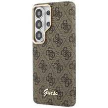 GUESS dėklas, skirtas SAMSUNG S26 Ultra GUHMS26L5P4FWMSW (4G Script MagSafe), rudas