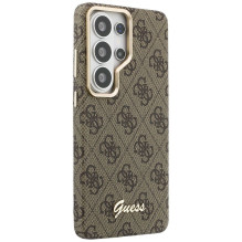 GUESS dėklas, skirtas SAMSUNG S26 Ultra GUHMS26L5P4FWMSW (4G Script MagSafe), rudas
