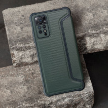 Atverčiamas dėklas, skirtas „Xiaomi Redmi 14C Razor Book“, tamsiai žalias