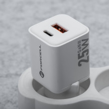 Phone charger Forcell F-Energy Mini GaN III USB C + USB A QC4.0 PD 25W VT-25B white 0INT Phone charger Forcell F-Energy Mini GaN III USB C + USB A QC4.0 PD 25W VT-25B white 0INT