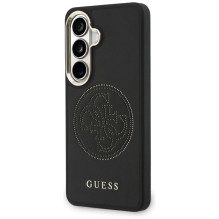 GUESS dėklas SAMSUNG S26 GUHMS26S5PG4SRGK (perforuotas MagSafe logotipas), juodas
